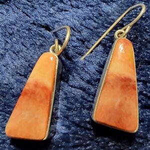 Silver and stone earrings